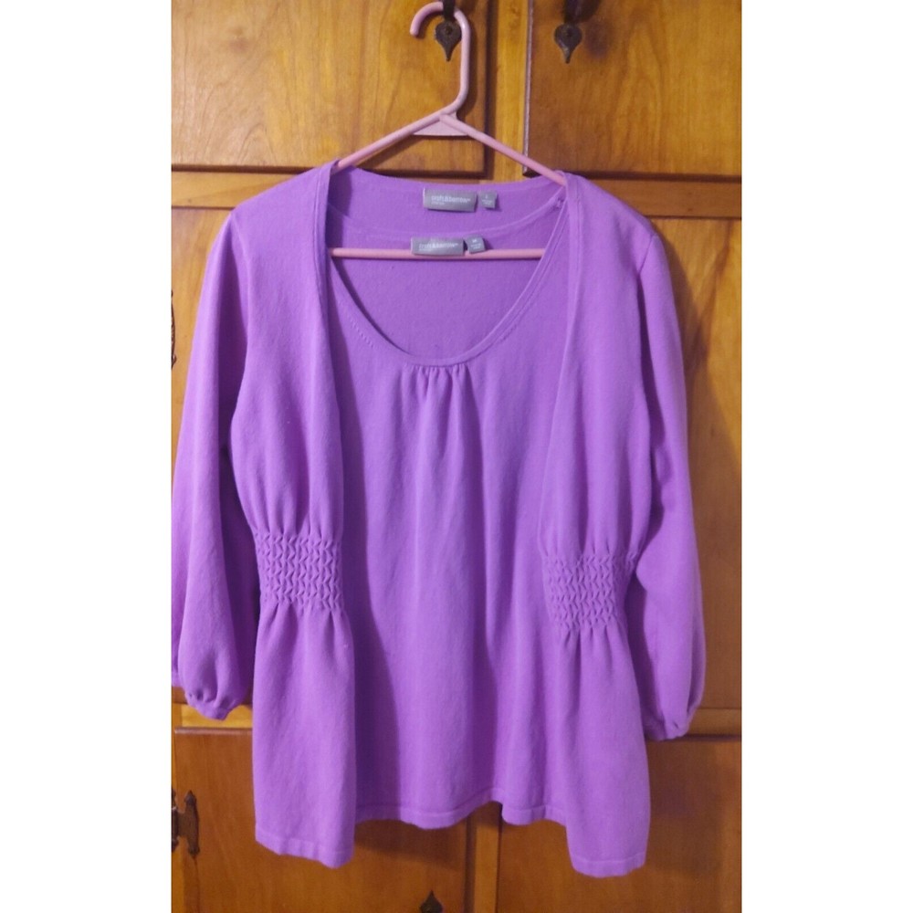 Croft & Barrow 2 Piece Women's Jacket & Tank -top Color Lavender